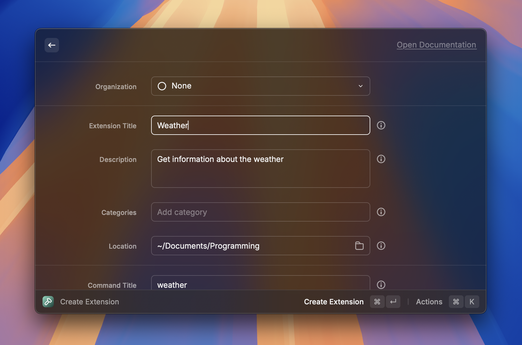 create an extension, pt. 1