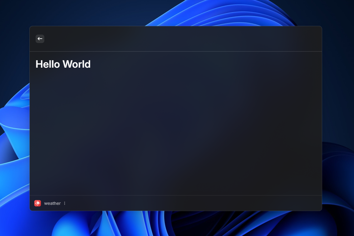 your command running